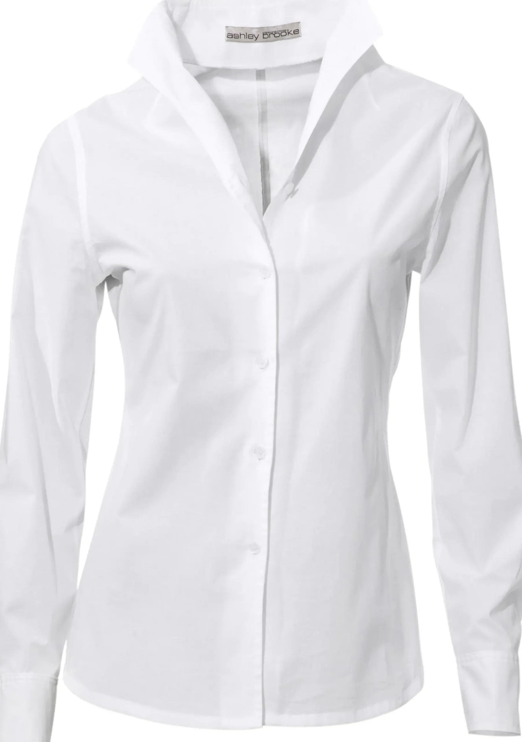 Blusen|heine Hemdbluse mit Stehkragen weiß