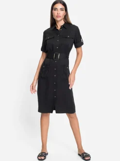 Kleider|heine Hemdblusenkleid schwarz
