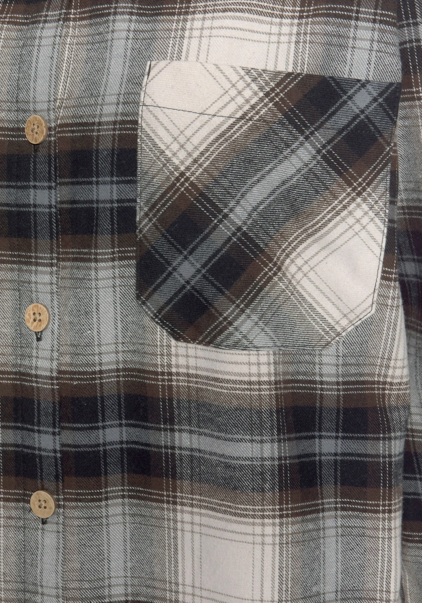 Kleider|Buffalo Hemdblusenkleid braun-kariert