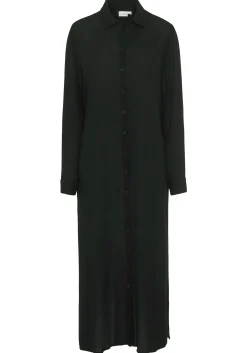 Strandkleider|Kleider|LASCANA Hemdblusenkleid schwarz