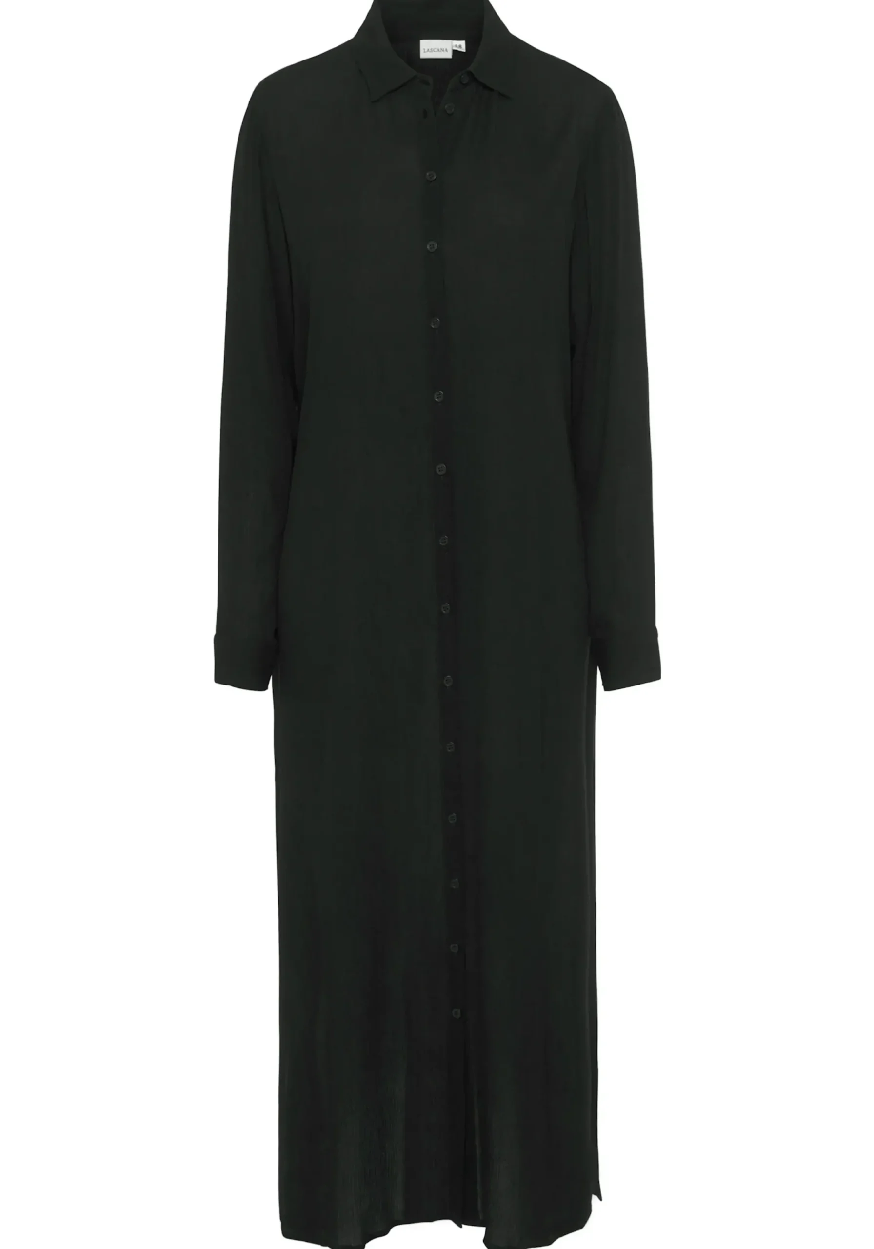 Strandkleider|Kleider|LASCANA Hemdblusenkleid schwarz