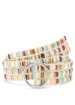 Gürtel|LASCANA Hüftgürtel beige-blau