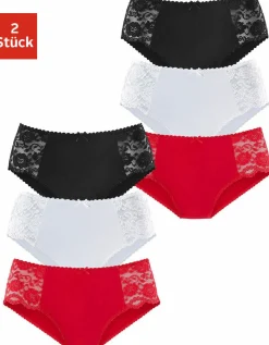 Unterhosen|petite fleur Hüftslip rot,schwarz,weiß