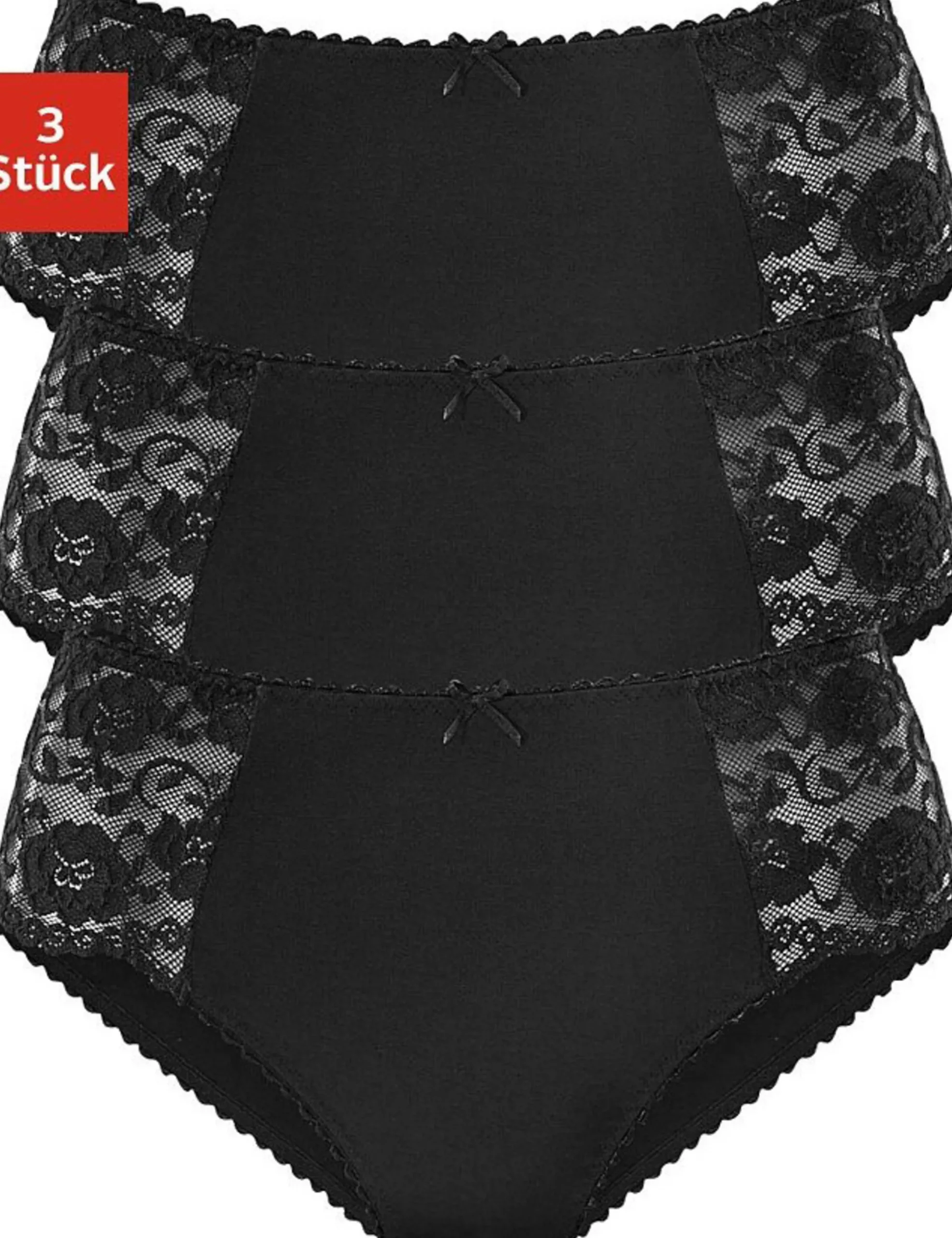 Unterhosen|petite fleur Hüftslip schwarz