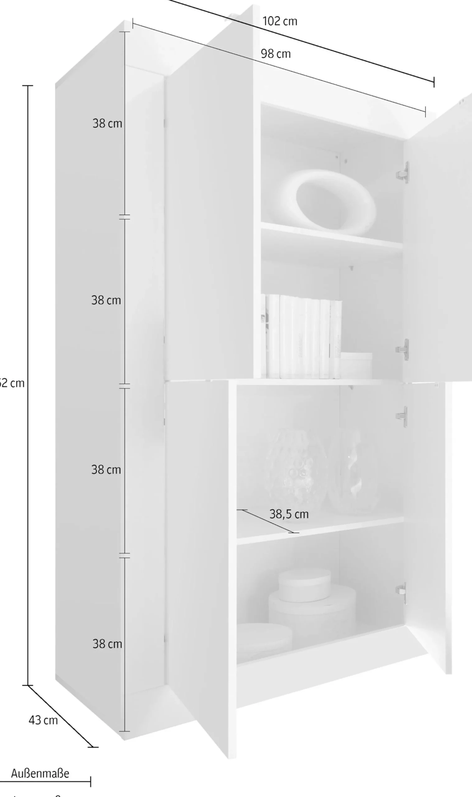 Side- & Highboards|INOSIGN Highboard schwarzmatt/pero