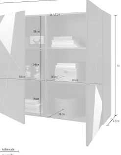 Side- & Highboards|INOSIGN Highboard anthrazithochglanzlack