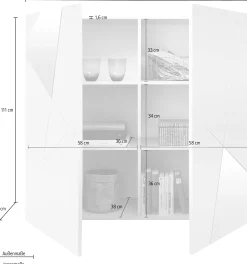 Side- & Highboards|INOSIGN Highboard weisshochglanzlack