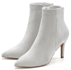 Stiefeletten|Stiefel|LASCANA High-Heel-Stiefelette hellgrau