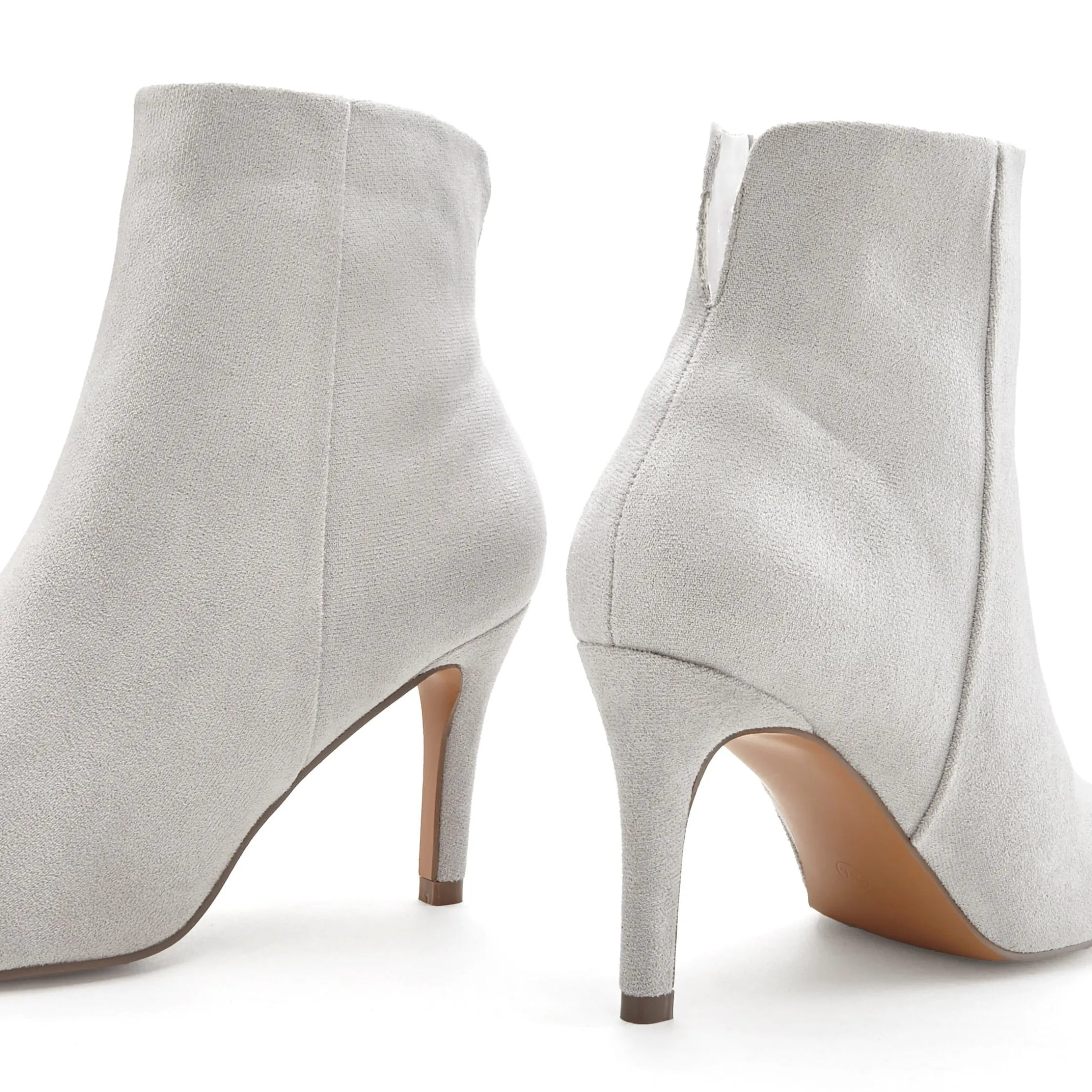 Stiefeletten|Stiefel|LASCANA High-Heel-Stiefelette hellgrau