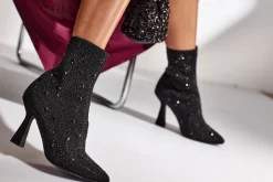 Stiefeletten|Stiefel|LASCANA High-Heel-Stiefelette schwarz