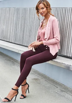 Hosen|LASCANA Highwaist Leggings weinrot
