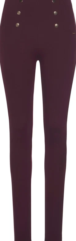 Hosen|LASCANA Highwaist Leggings weinrot
