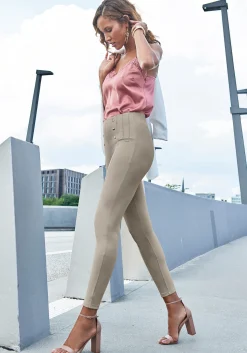 Hosen|LASCANA Highwaist Leggings beige