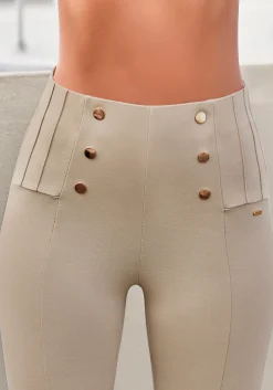 Hosen|LASCANA Highwaist Leggings beige