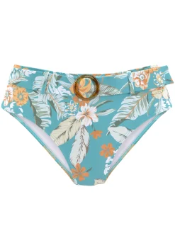 Bikinis|Sunseeker Highwaist-Bikini-Hose aquablau-bedruckt