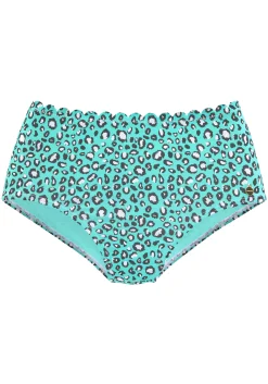 Bikinis|LASCANA Highwaist-Bikini-Hose mint-bedruckt