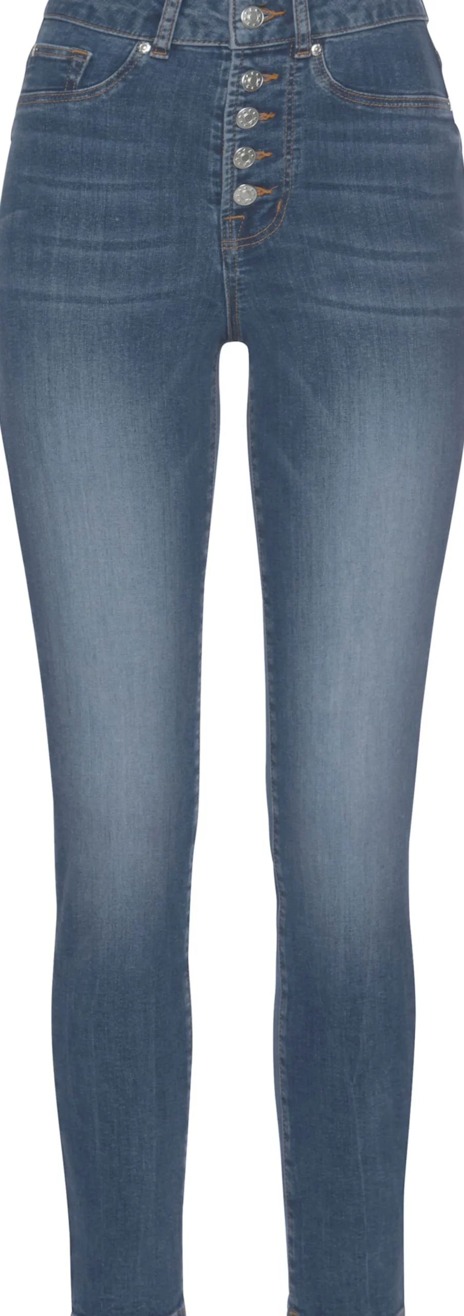 Strandmode|Jeans|LASCANA High-waist-Jeans blue-washed