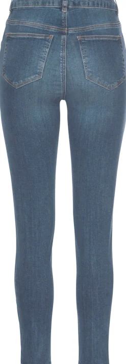 Strandmode|Jeans|LASCANA High-waist-Jeans blue-washed