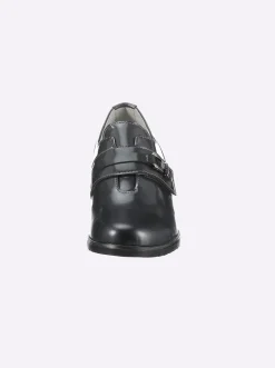 Pumps|heine Hochfrontpumps grau-metallic