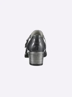 Pumps|heine Hochfrontpumps grau-metallic