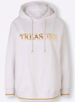 Pullover|heine Hoodie ecru-bedruckt