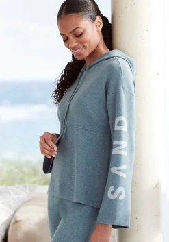 Strandmode|Elbsand Hoodie petrol