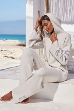 Strandmode|Elbsand Hoodie hellgrau
