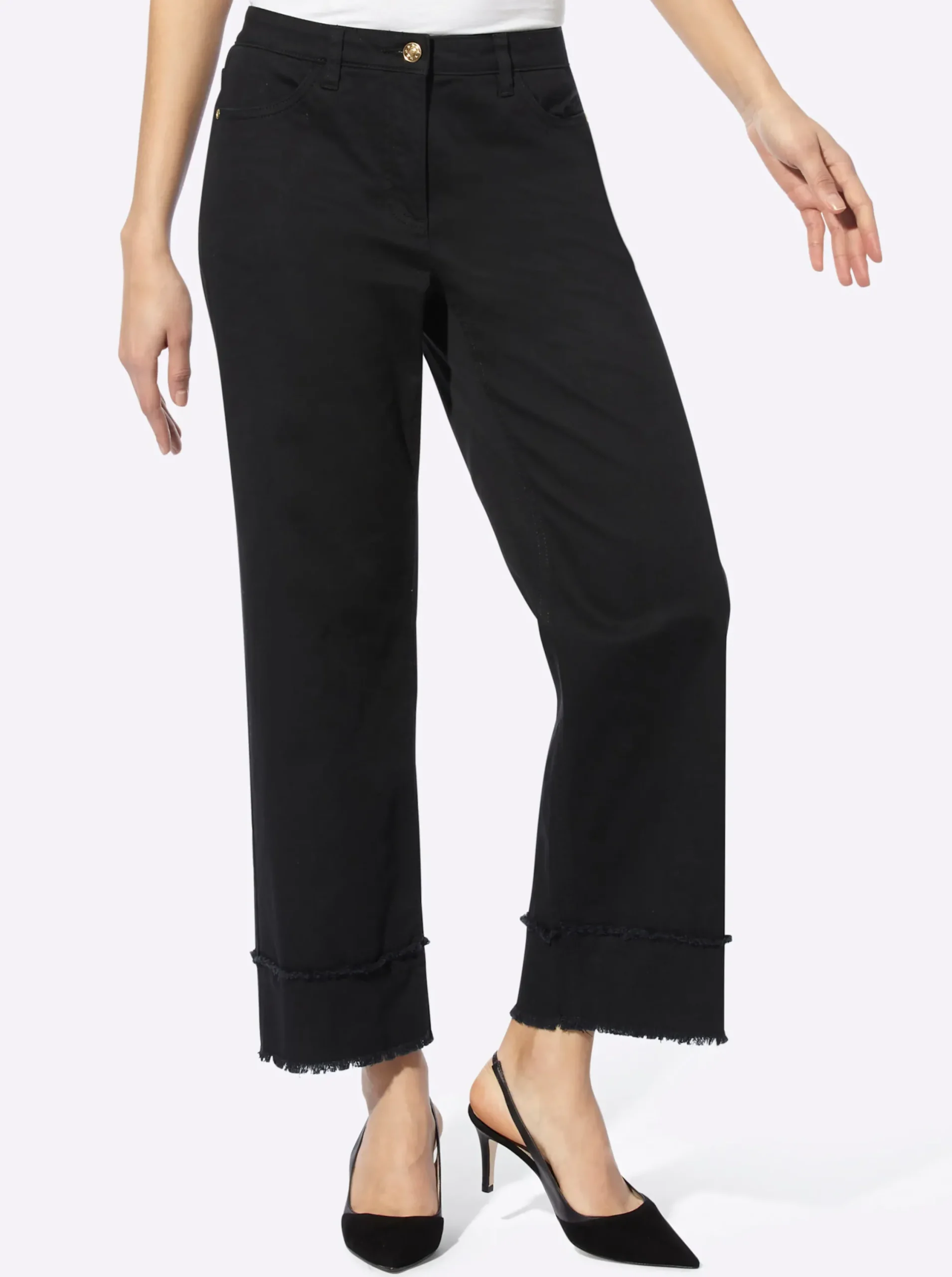 Jeans|heine 7/8-Hose schwarz