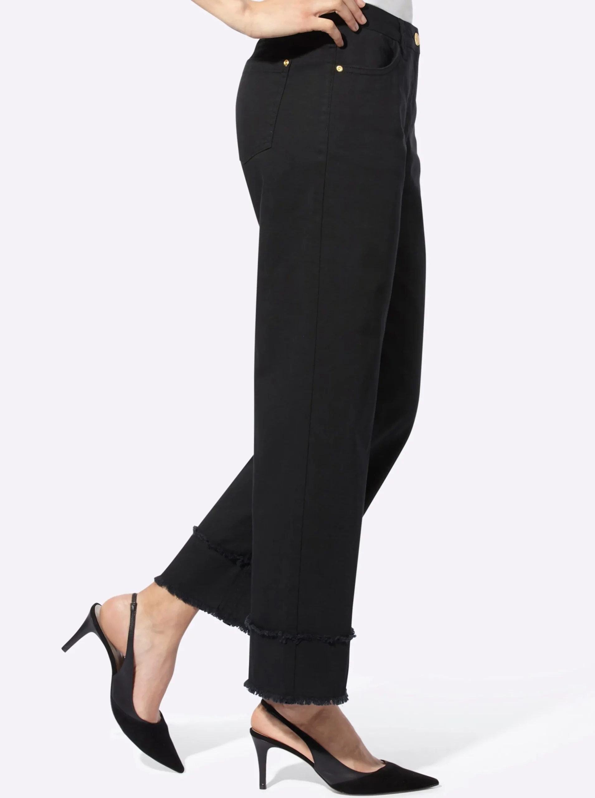 Jeans|heine 7/8-Hose schwarz