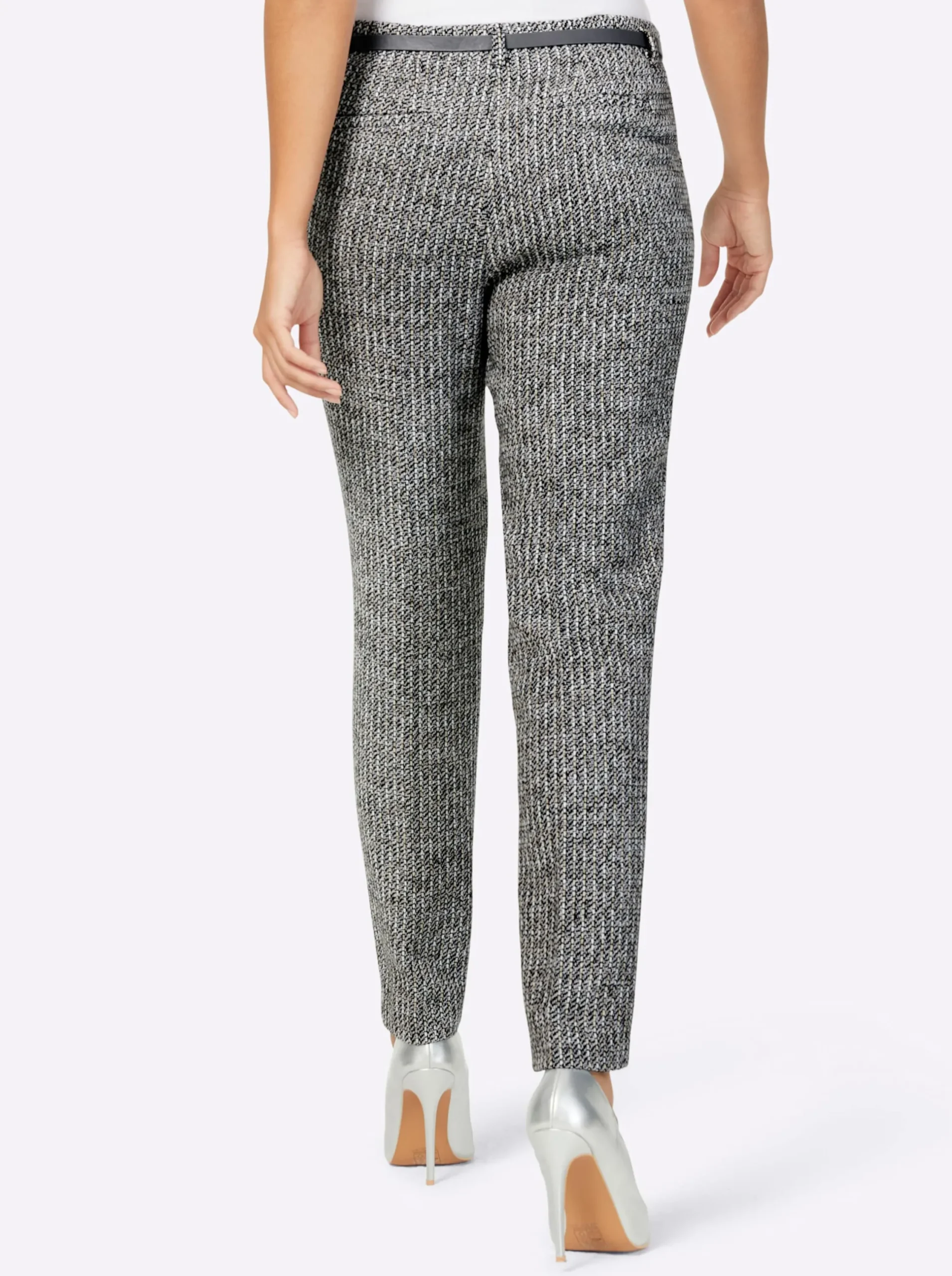 Hosen| Hose anthrazit-ecru-meliert