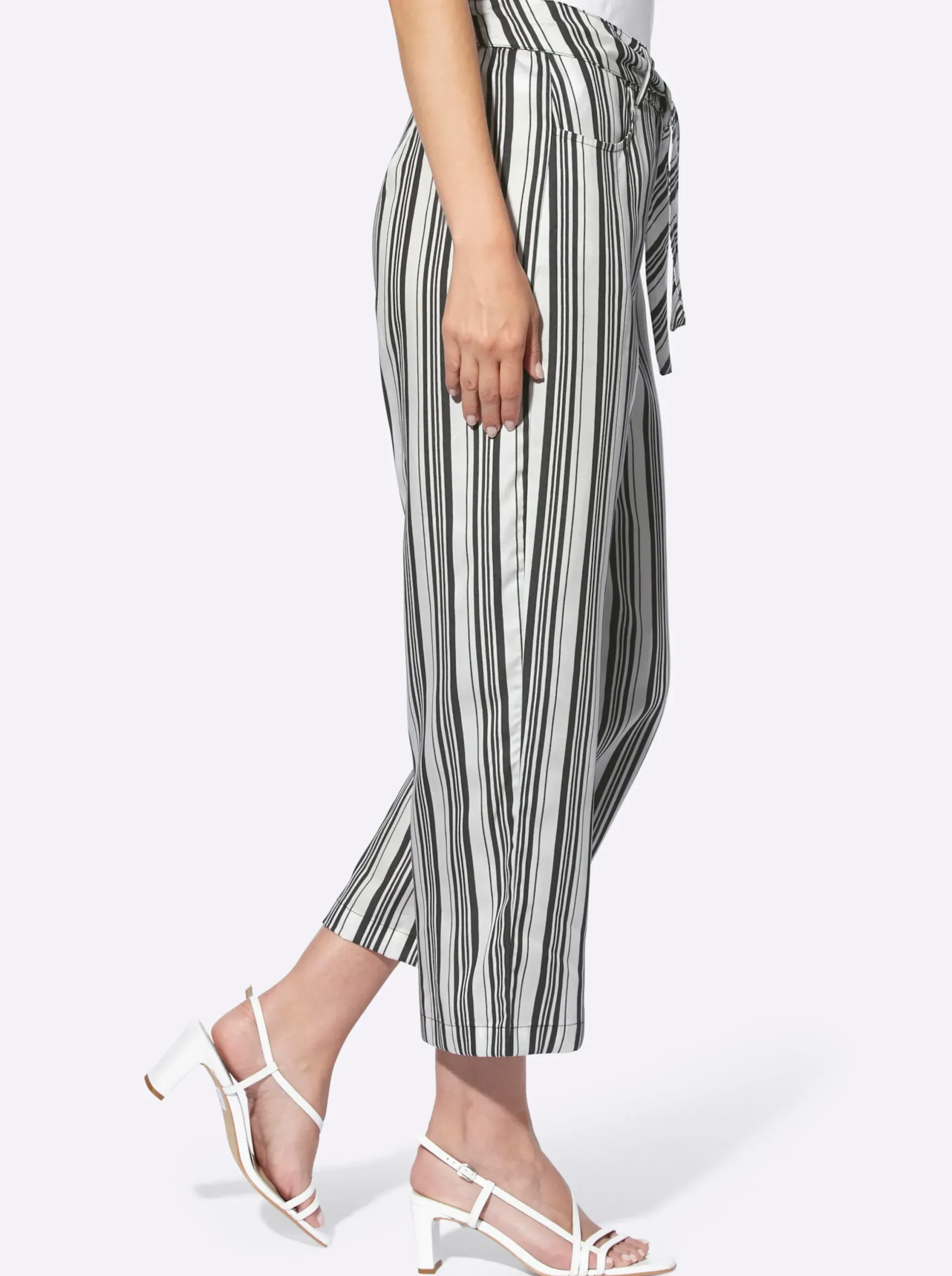 Hosen|heine 7/8-Hose schwarz-weiß-gestreift