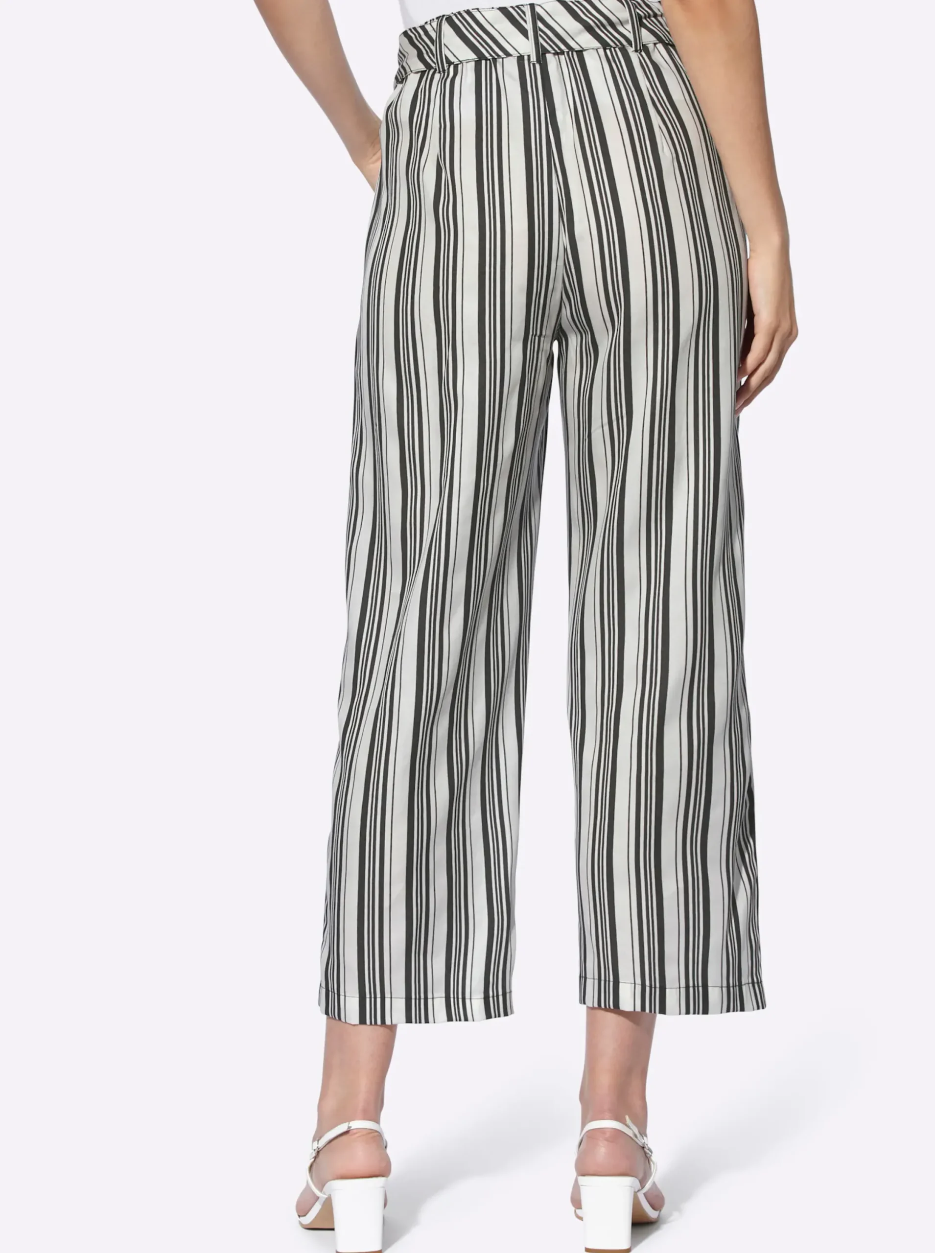 Hosen|heine 7/8-Hose schwarz-weiß-gestreift