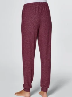 Homewear|feel good Hose bordeaux-meliert