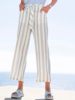 Strandmode|Hosen|heine 7/8-Hose hellblau-beige-gestreift