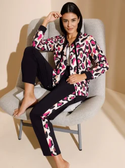Homewear|Homewear| Hose schwarz-fuchsia