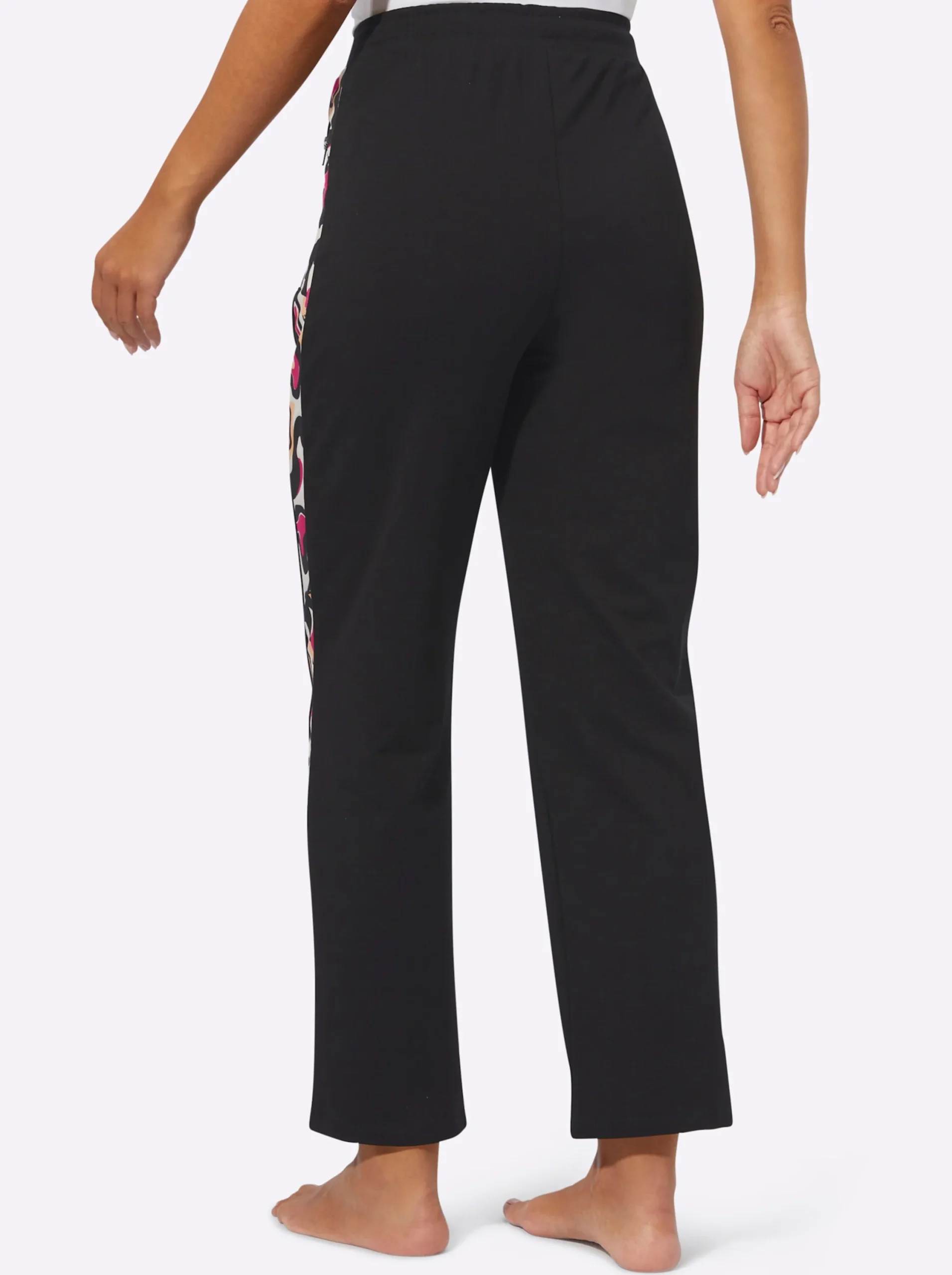 Homewear|Homewear| Hose schwarz-fuchsia