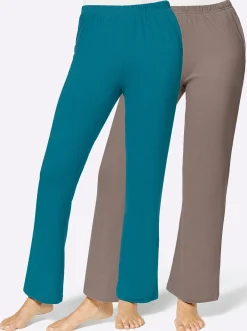 Homewear|feel good Hose aquapetrol+dunkeltaupe