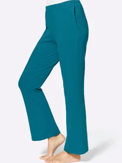 Homewear|feel good Hose aquapetrol+dunkeltaupe