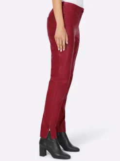 Ledershop|Hosen|heine Hose aus Lamm-Nappa kirsche