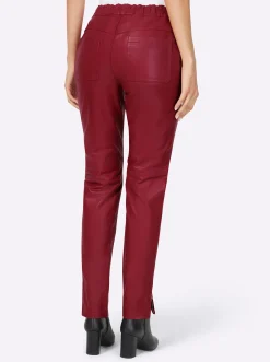 Ledershop|Hosen|heine Hose aus Lamm-Nappa kirsche