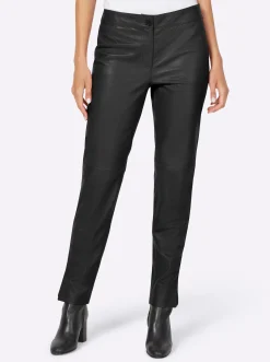 Ledershop|Hosen|heine Hose aus Lamm-Nappa schwarz
