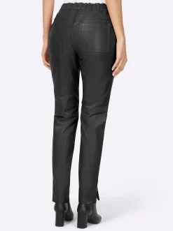 Ledershop|Hosen|heine Hose aus Lamm-Nappa schwarz
