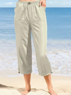Hosen| 7/8-Hose in Microfaser-Qualität stein