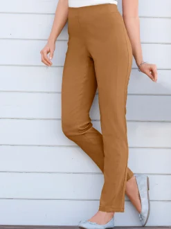 Hosen|Stehmann Comfort line Hose mit Dehnbund, Viskose-Qualität cognac