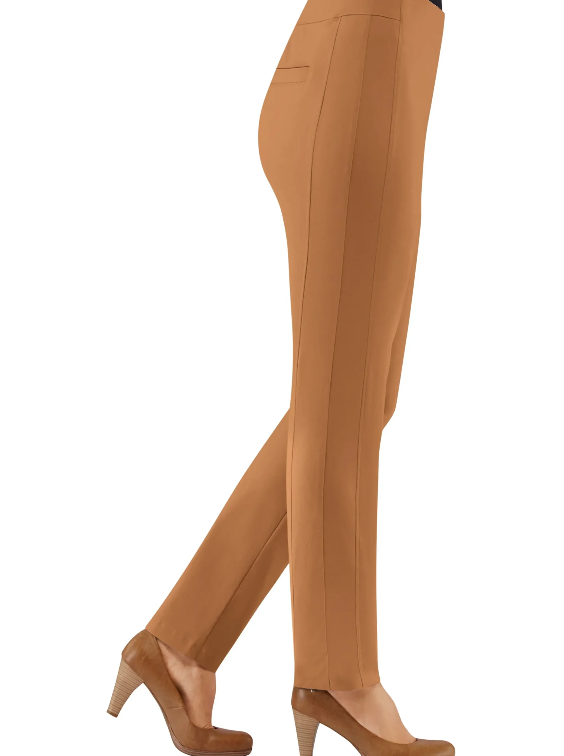 Hosen|Stehmann Comfort line Hose mit Dehnbund, Viskose-Qualität cognac