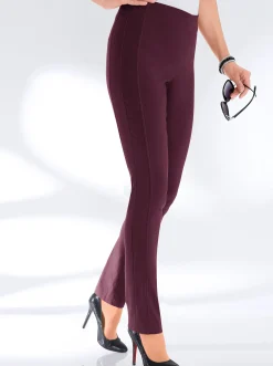 Hosen|Stehmann Comfort line Hose mit Dehnbund, Viskose-Qualität weinrot