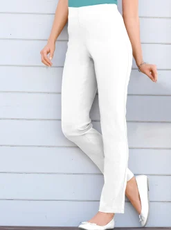 Hosen|Stehmann Comfort line Hose mit Dehnbund, Viskose-Qualität weiß