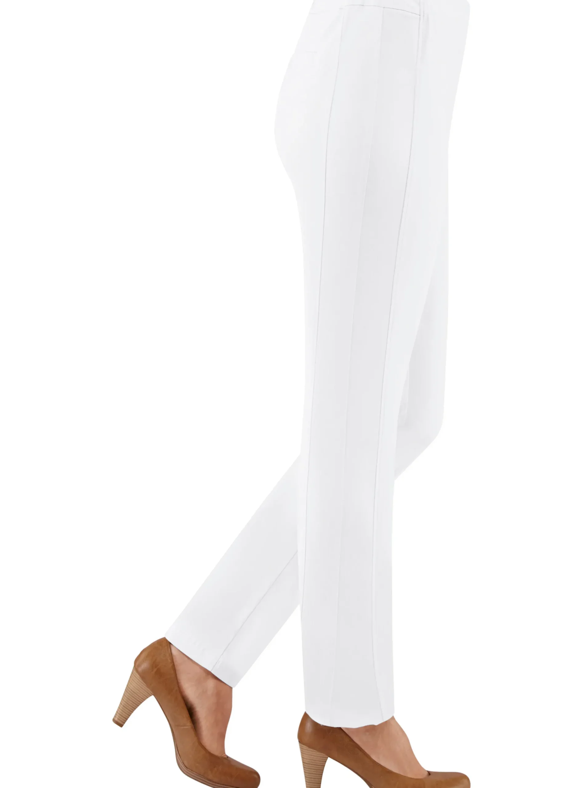 Hosen|Stehmann Comfort line Hose mit Dehnbund, Viskose-Qualität weiß