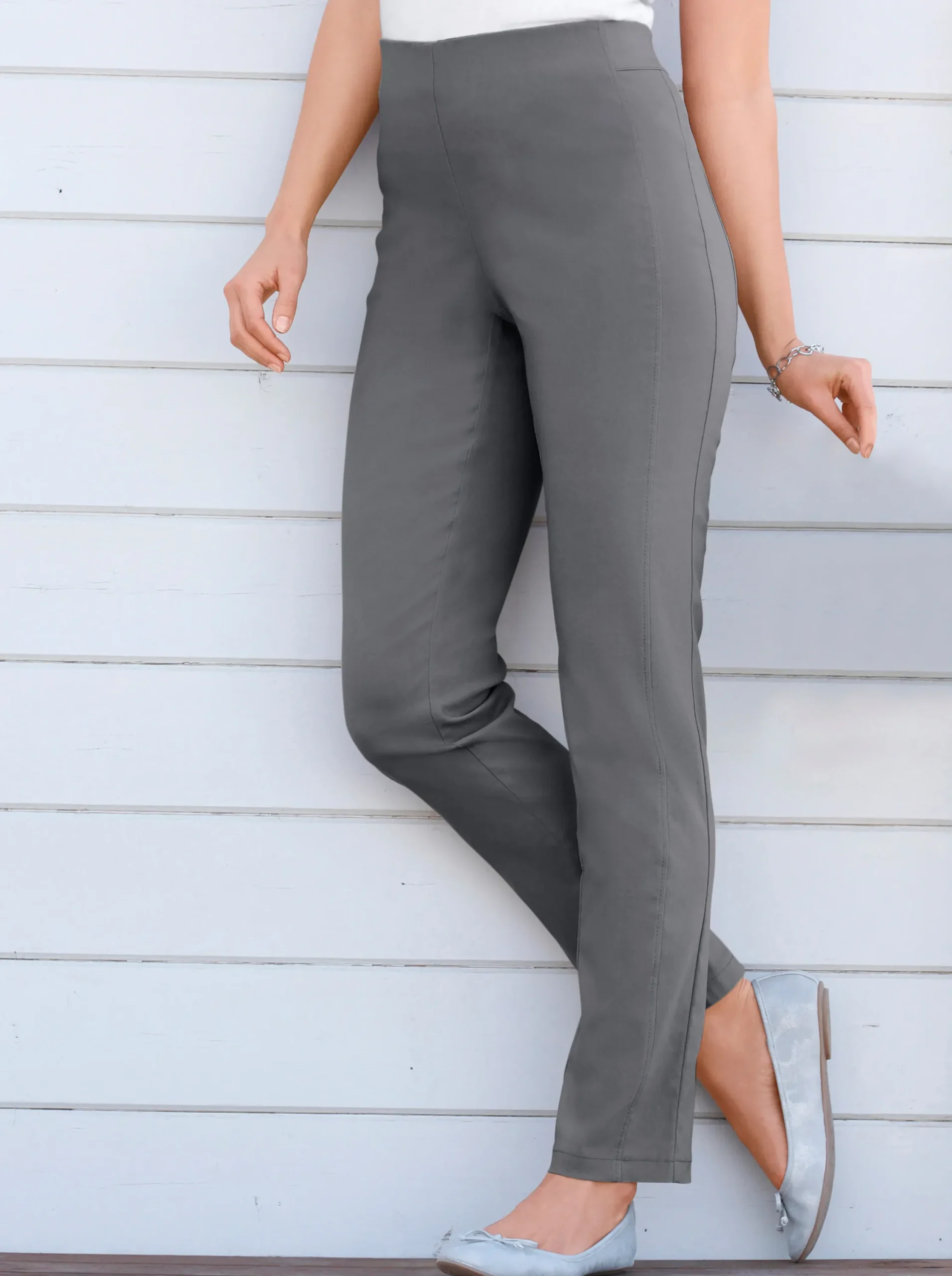 Hosen|Stehmann Comfort line Hose mit Dehnbund, Viskose-Qualität grafit