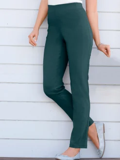 Hosen|Stehmann Comfort line Hose mit Dehnbund, Viskose-Qualität tannengrün